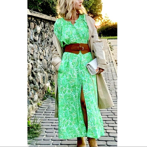 ZARA Printed Shirt Dress Midi Dress - Picture 5 of 13